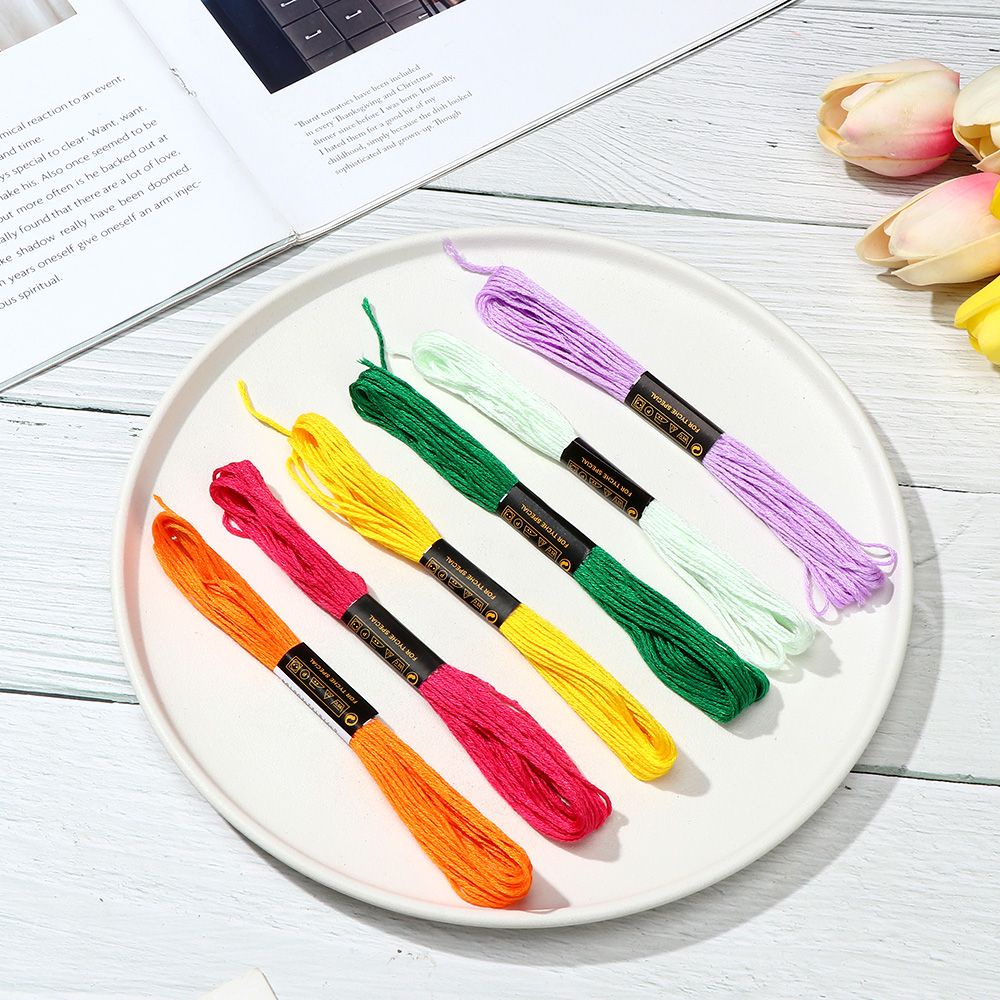 Bộ Dụng Cụ Thêu Tranh Chữ Thập Bằng Cotton Nhiều Màu Sắc DIY