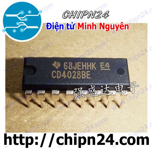 [4 CON] IC CD4028 DIP-16 (CD4028BE 4028)