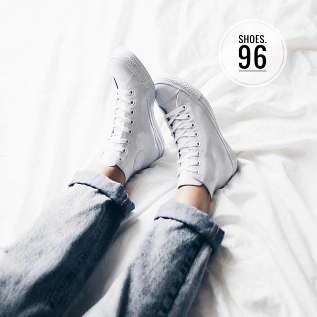 |Ảnh thật| Converse Rubber White High 