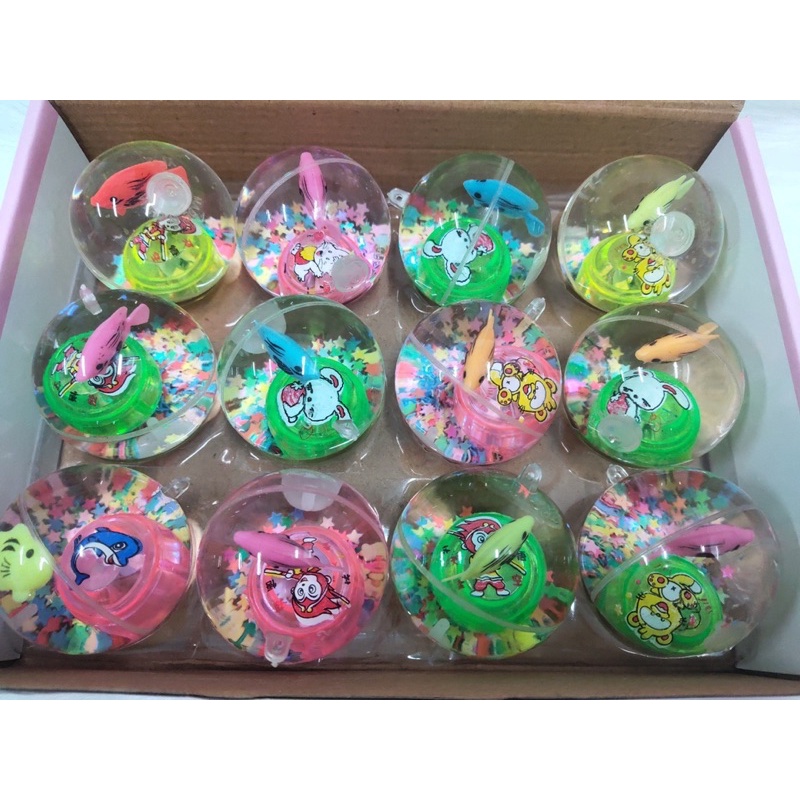 Đồ Chơi Bóng Nảy Phát Sáng Cho Bé, bóng nước có cá bơi cực đẹp