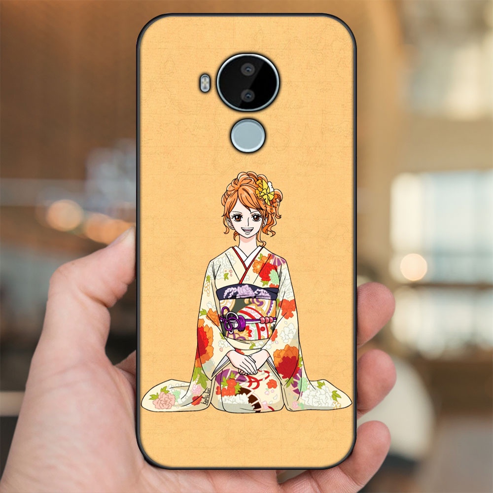 Ốp lưng Nokia C30 viền đen in hình Nami One Piece Đảo Hải Tặc