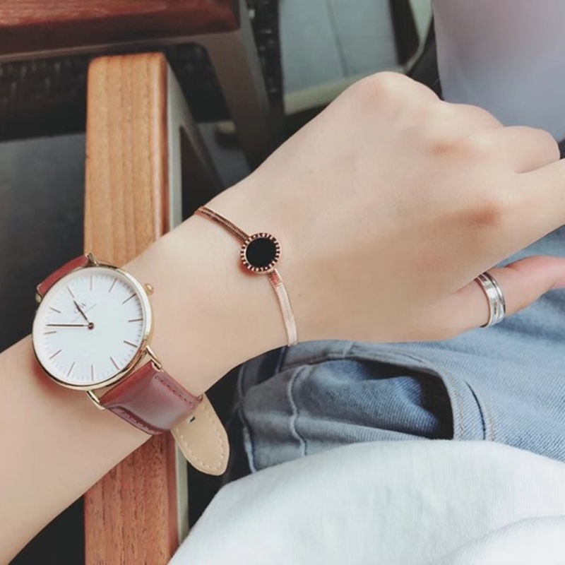 Lắc tay nữ titan không gỉ vòng tay titan nữ mặt cỏ 4 lá trang sức titan cao cấp thời trang