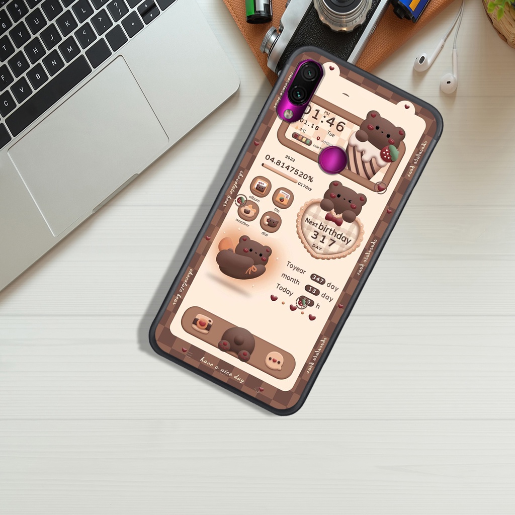 ỐP LƯNG XIAOMI REDMI 7 - REDMI NOTE 7 - REDMI NOTE 7 PRO  , IN HÌNH GẤU NÂU CHOCOLATE ĐÁNG YÊU.