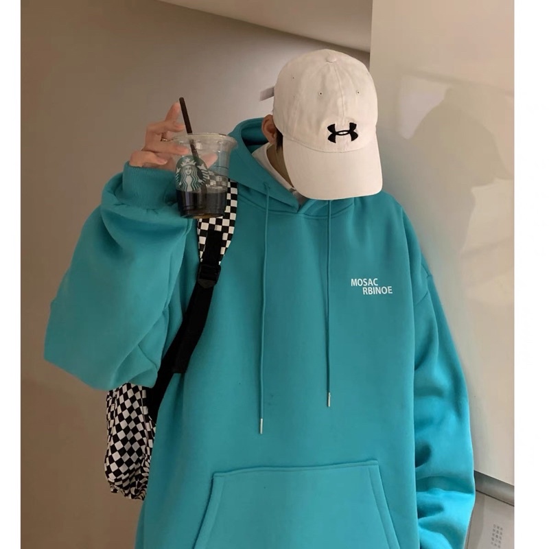 Áo hoodie vải nỉ Lót Bông Dày Dặn In Mos Unisex Form Rộng