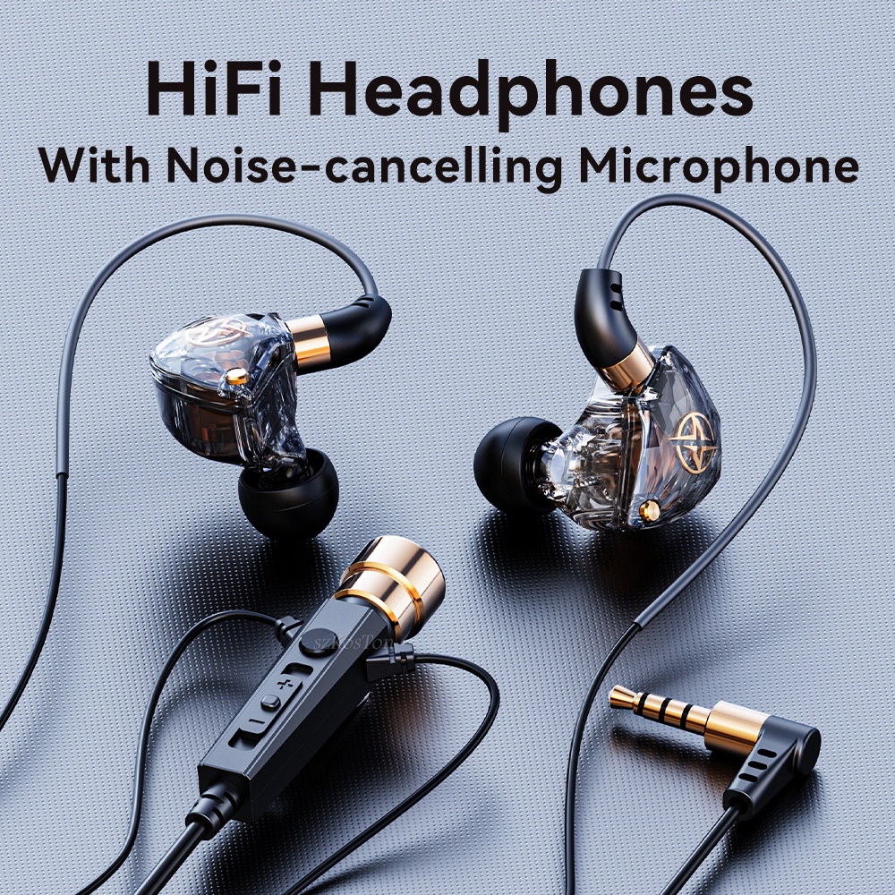 Tai nghe nhét tai SPRISE KT giắc cắm 3.5mm có micro âm thanh nổi sống động