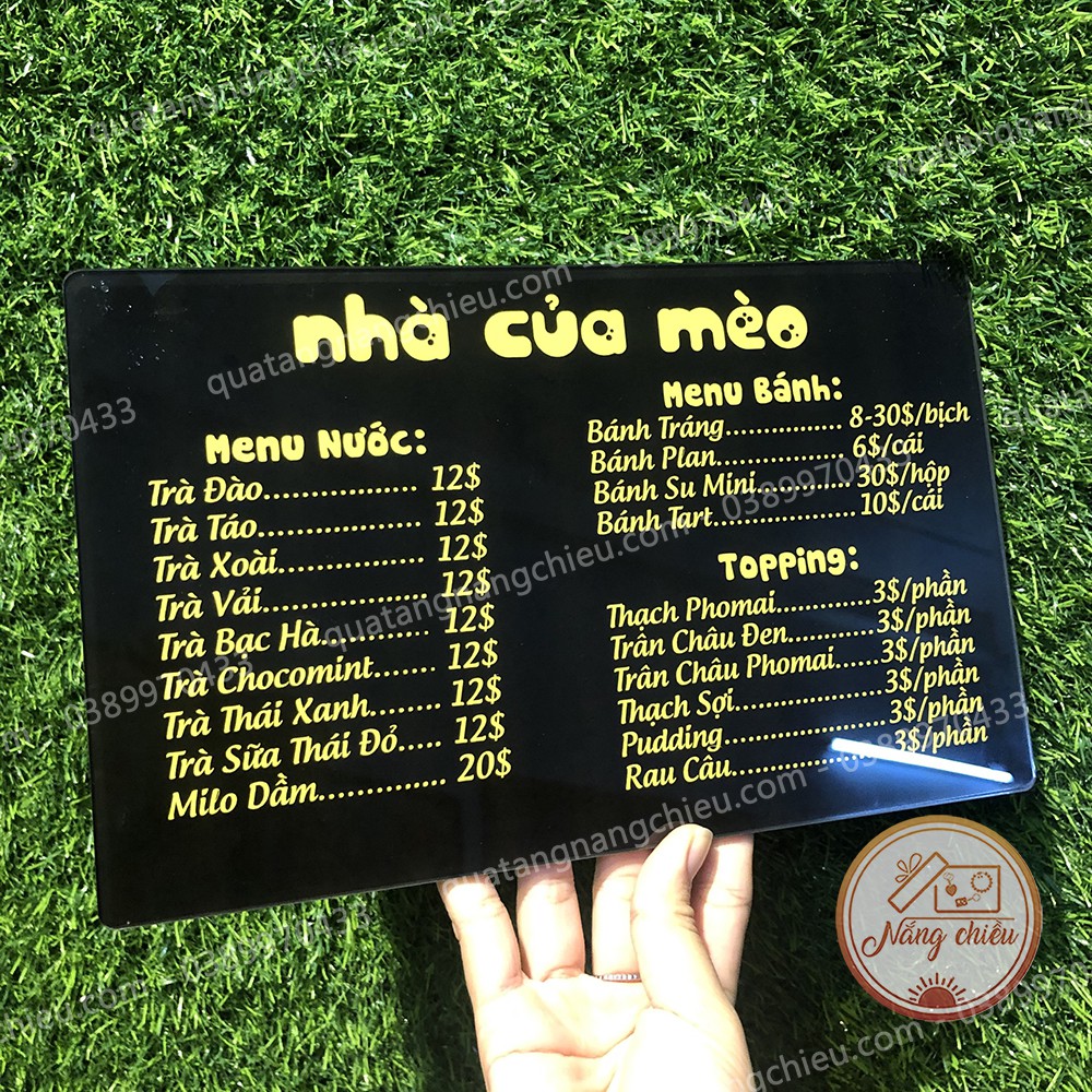 Menu quán cafe in và thiết kế theo yêu cầu_ menu cho quán cà phê, tiệm trà sữa_ menu cửa hàng, cửa tiệm