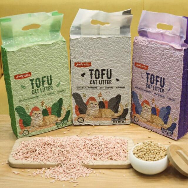 Cát vệ sinh đậu nành tofu (xả bồn cầu)6l