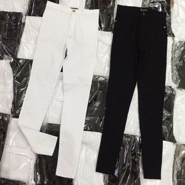 QUẦN KA KI NỮ CỰC CO GIẢN HAI MÀU ĐEN VÀ TRẮNG | BigBuy360 - bigbuy360.vn