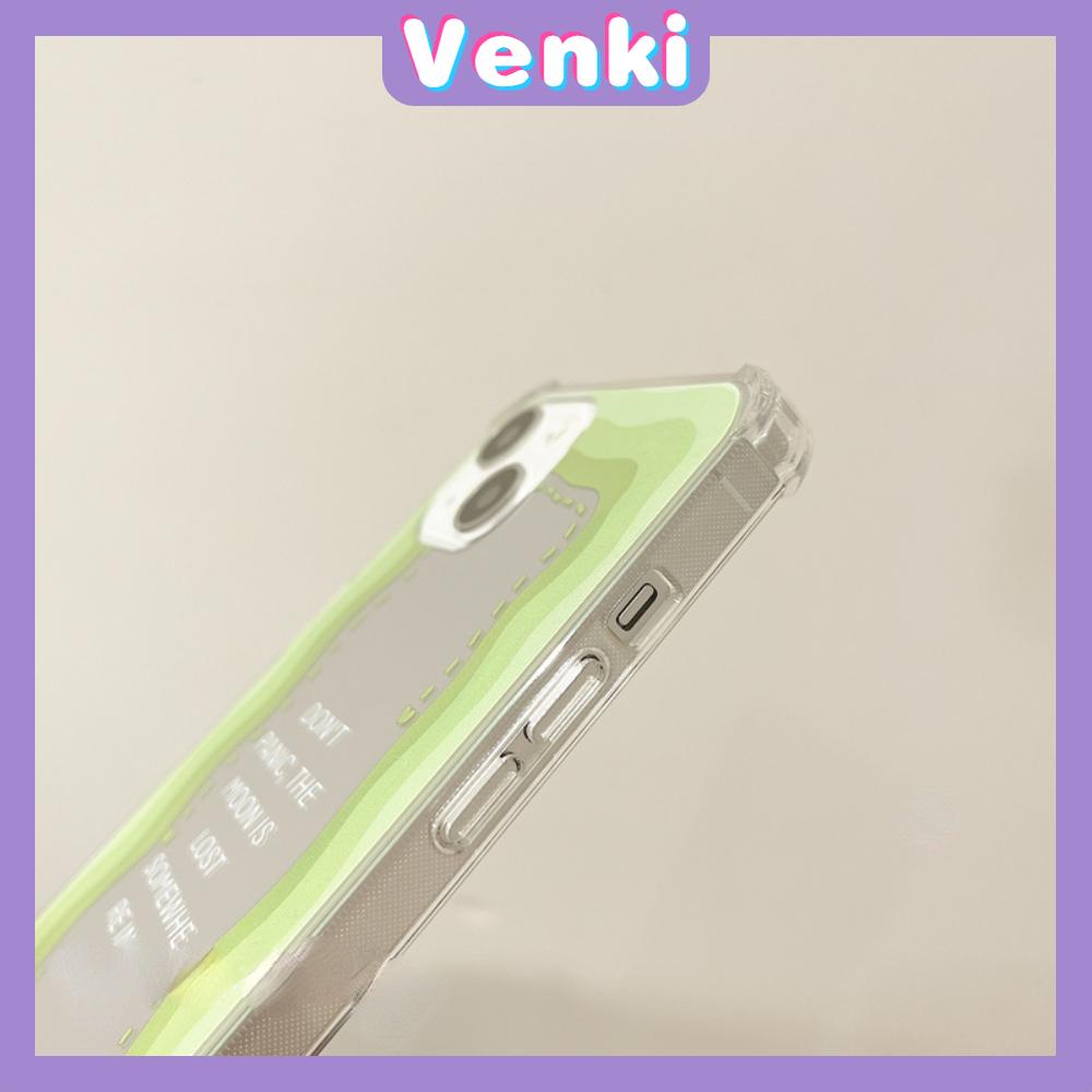 iPhone Case Acrylic Reflective Mirror Airbag Shockproof Protection Camera Green Border Letter Compatible with iPhone 11 iPhone 13 Pro Max iPhone 12 Pro Max iPhone 7 Plus iPhone xr