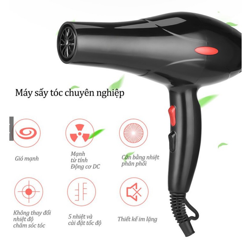 Máy Sấy Tóc DELYIA 2200W 1.6m 3 chế độ nhiệt hàng chính hãng bảo hành 12 tháng - Hàn Tổng store.