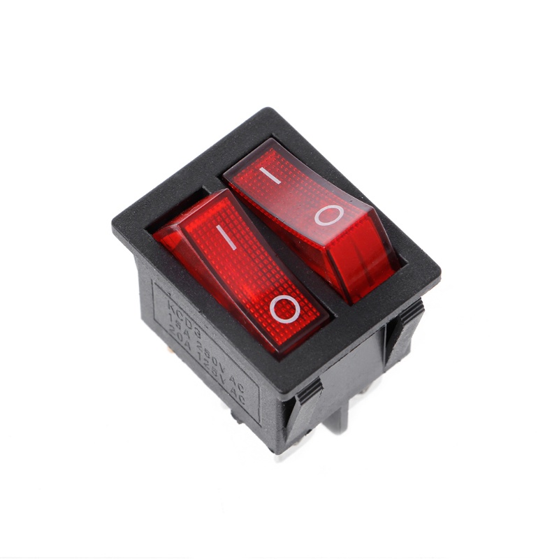 Công Tắc Bật / Tắt 6 Chấu Có Đèn Xanh Lá / Đỏ 20A 125V AC Chuyên