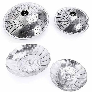 Xửng hấp inox 3 chân xòe gấp gọn linh hoạt đa năng (loại lớn cực đại) vỉ hấp - nồi hấp siêu tiện dụng
