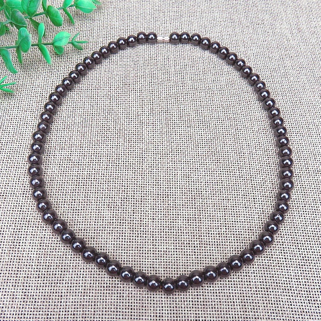 8mm round bead necklace magnetic magnetic therapy and health protection magneto necklace