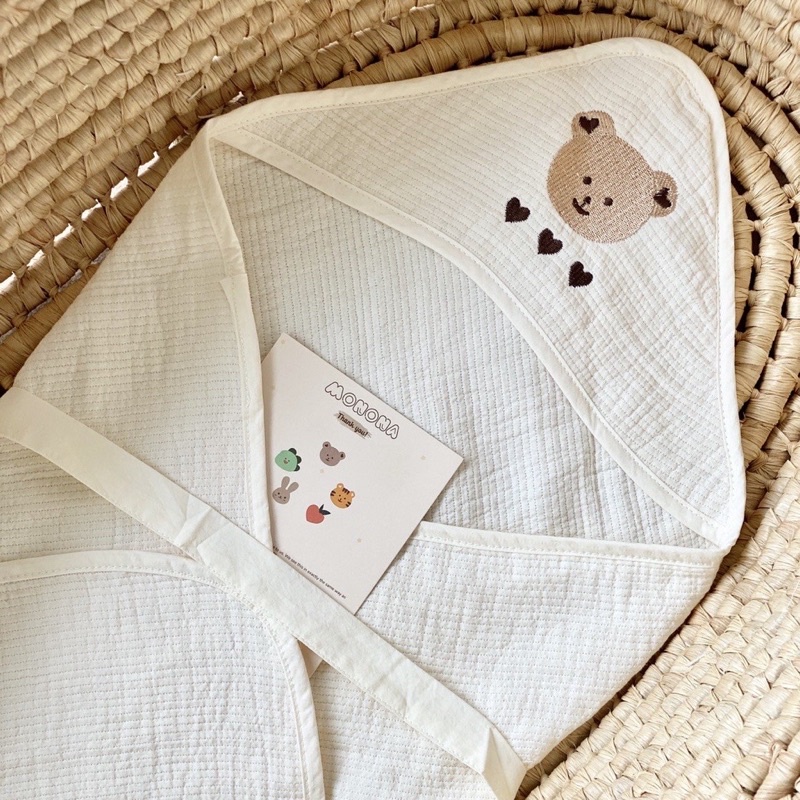 Ủ đón bé Organic xuất Hàn Monona mềm mại cho bé sơ sinh