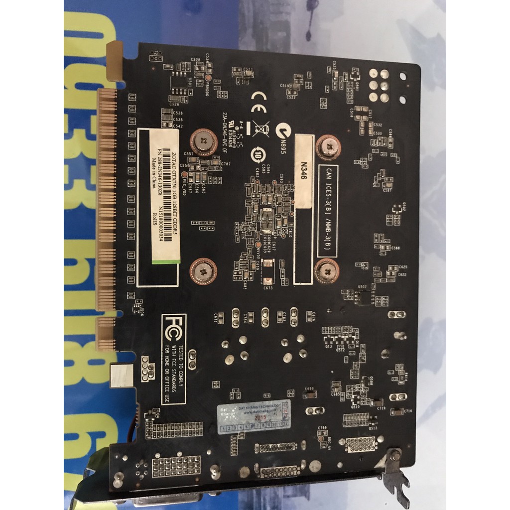Vga Zotac GTX 750ti 2Gb 128 bit DDR5 hình thực tế
