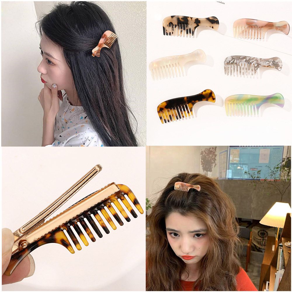 Kẹp Tóc Hình Lược Nhiều Màu Sắc Kiểu Cổ Điển Thời Trang Cho Nữ