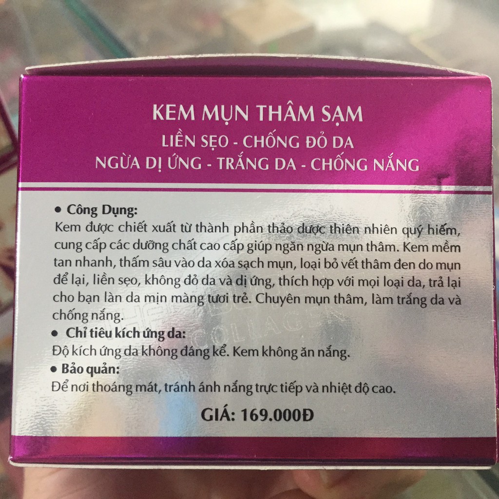 KEM THẢO DƯỢC VÀNG MỤN THÂM SẠM TRẮNG DA HŨ MÀU TÍM GIÁ lên 179