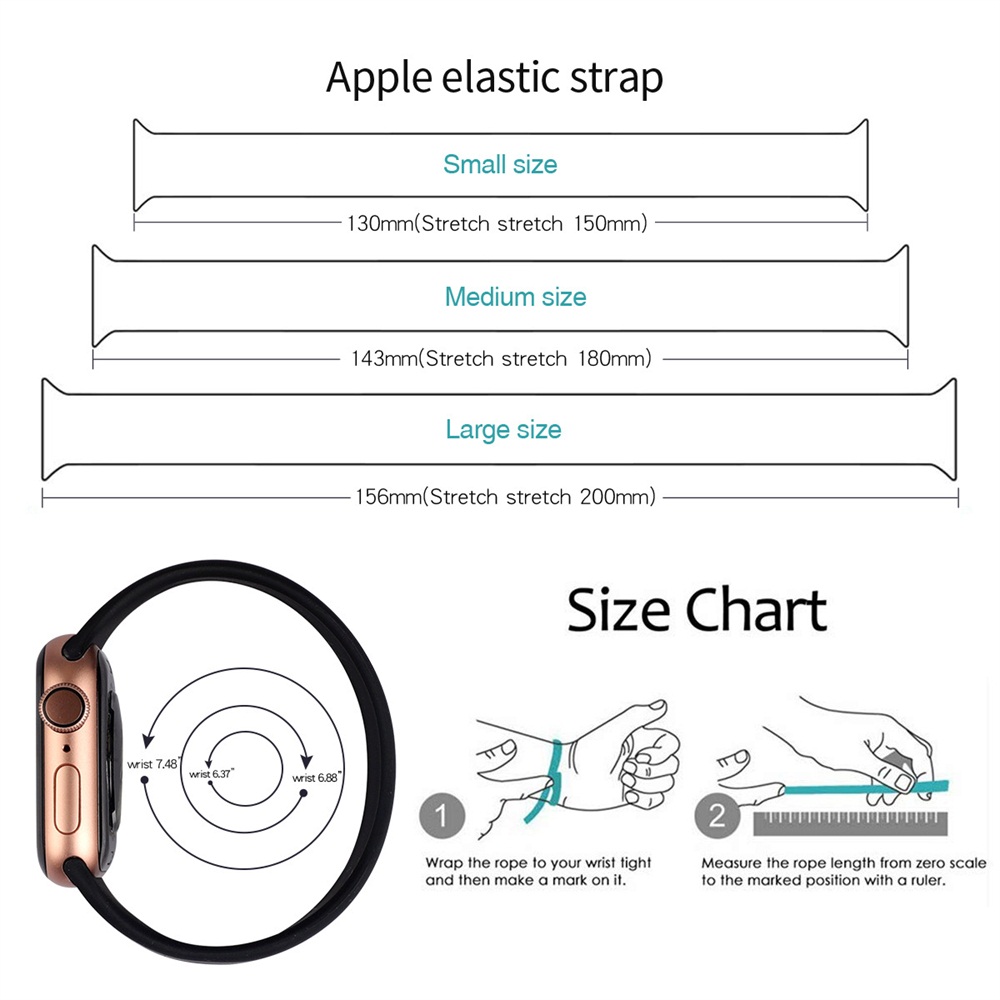 Dây Đeo Silicone Cho Đồng Hồ Thông Minh Apple Watch Series 6 5 4 3 2 1 Solo Loop Band iWatch 44mm 40mm 42mm 38mm