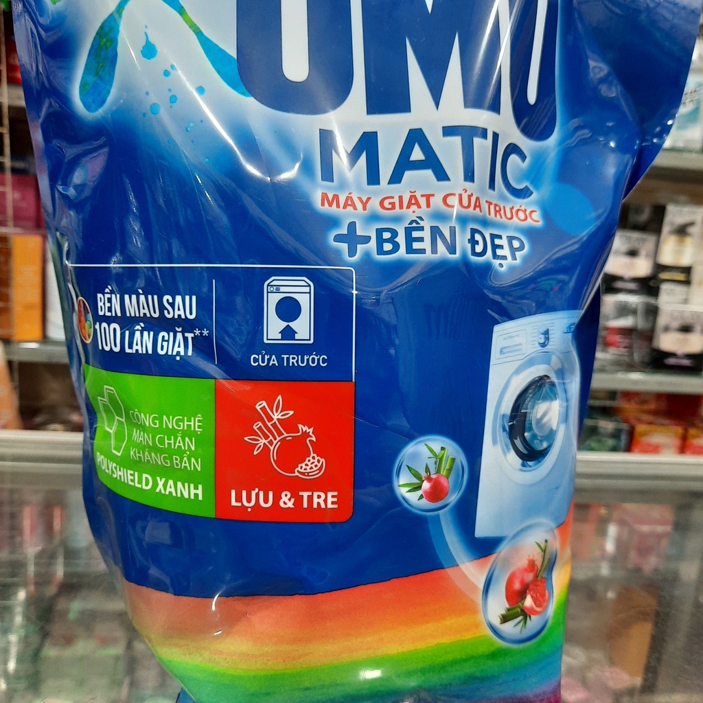 Túi nước giặt Omo Matic bền đẹp Lựu Và Tre cho máy giặt cửa trước 3.6kg