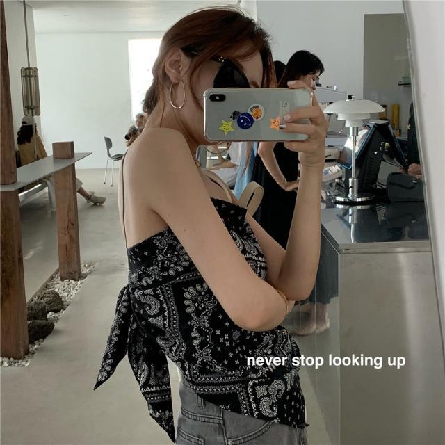 Áo hai dây nữ cộc tay lưng cao quyến rũ