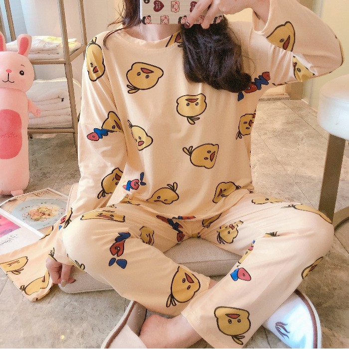 [Mã FAMAYWA giảm 10K đơn 50K] Bộ ngủ nữ dài tay đồ mặc nhà họa tiết dễ thương BD02 | BigBuy360 - bigbuy360.vn