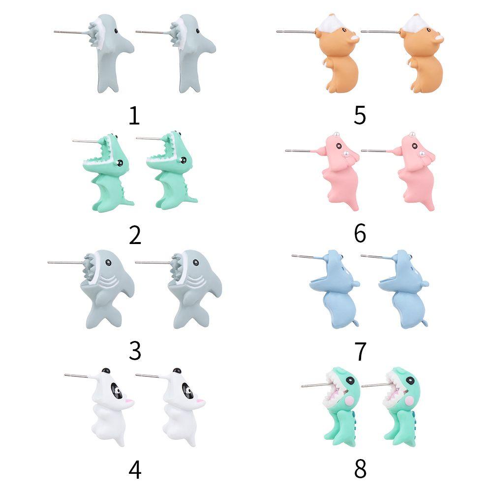 Osier1 Khuyên Tai Xỏ Lỗ Thủ Công Hình Động Vật Cắn Phong Cách INS Thời Trang
