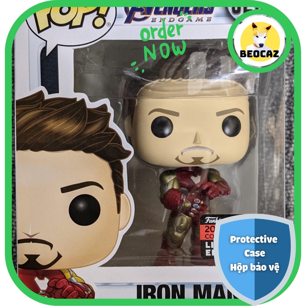 [Full Box Tặng Hộp Bảo Vệ] Mô hình Funko nội địa Trung Iron Man Tony Stark Avengers Biệt đội siêu anh hùng Người sắt