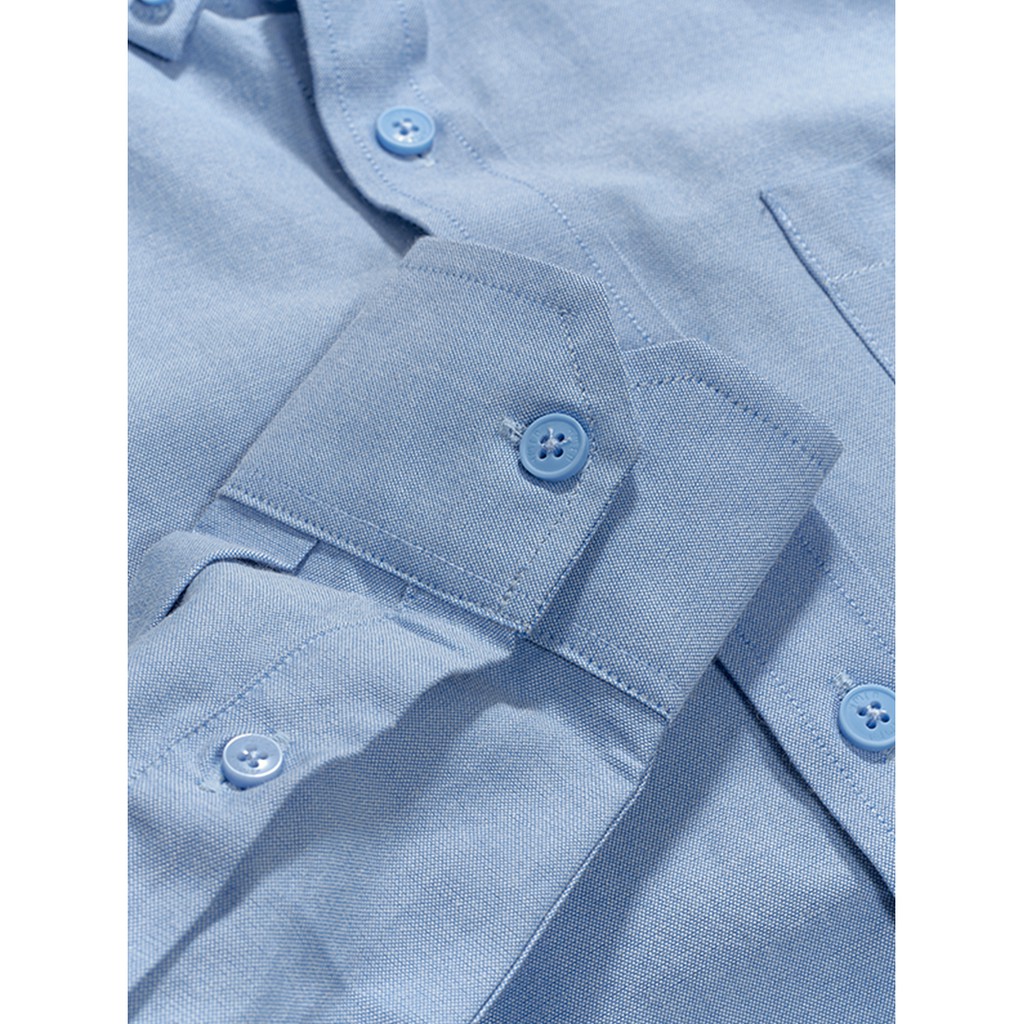 Áo sơ mi nam Oxford 4MEN SM057 dài tay, cổ Đức, có túi, vải Oxford cao cấp không nhăn, không co rút, không phai màu | BigBuy360 - bigbuy360.vn