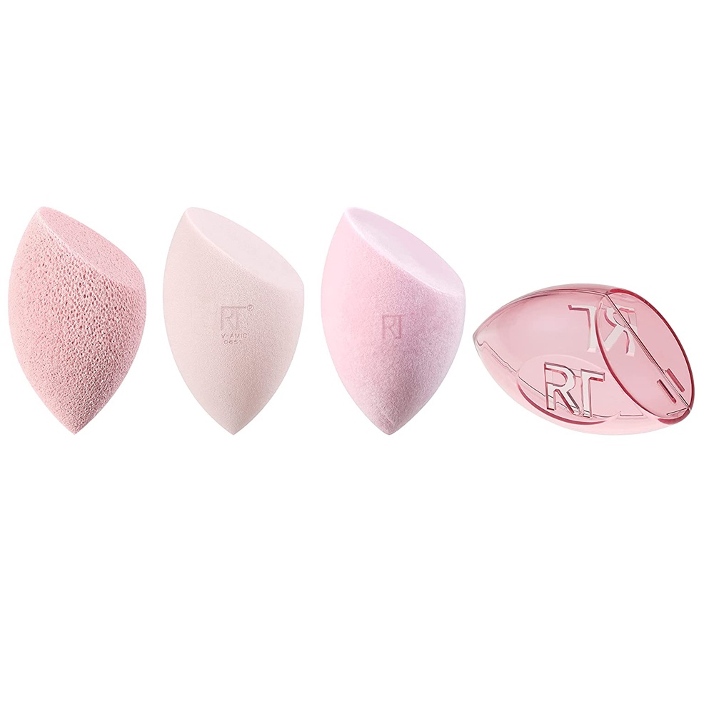 set 4 mút tán Real Techniques Limited Edition Cleanse, Blend, Set and Go Makeup Sponge Set