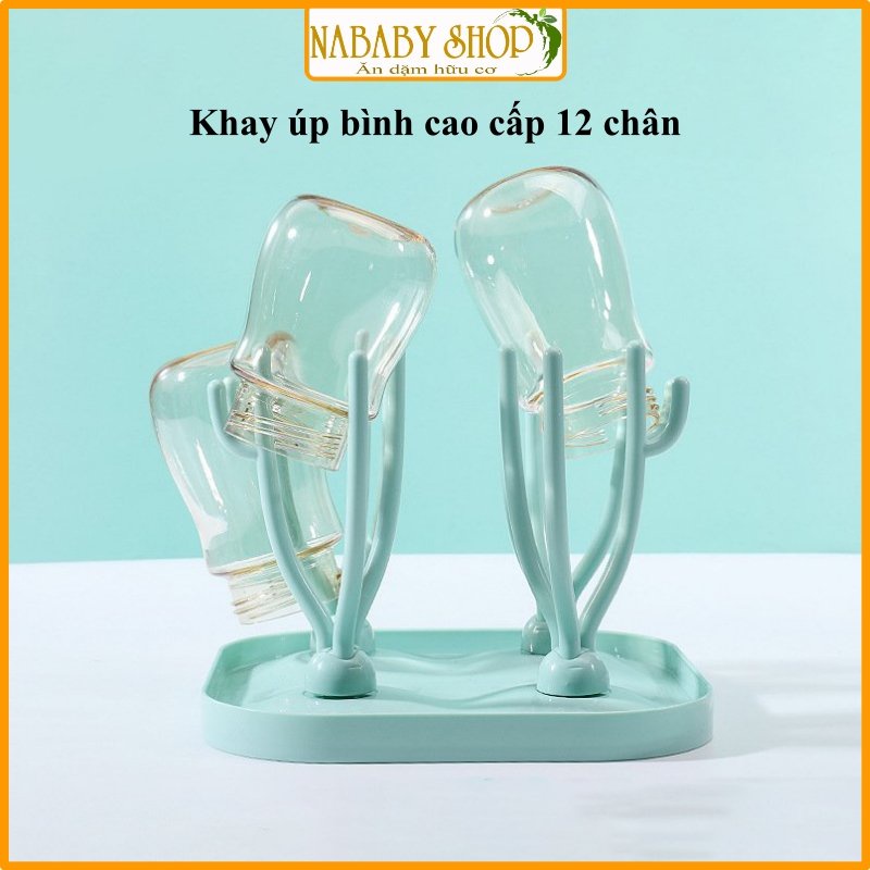 Khay/Giá Úp Bình Sữa, Núm Ti Cho Bé Hình Nhánh Cây Cao Cấp
