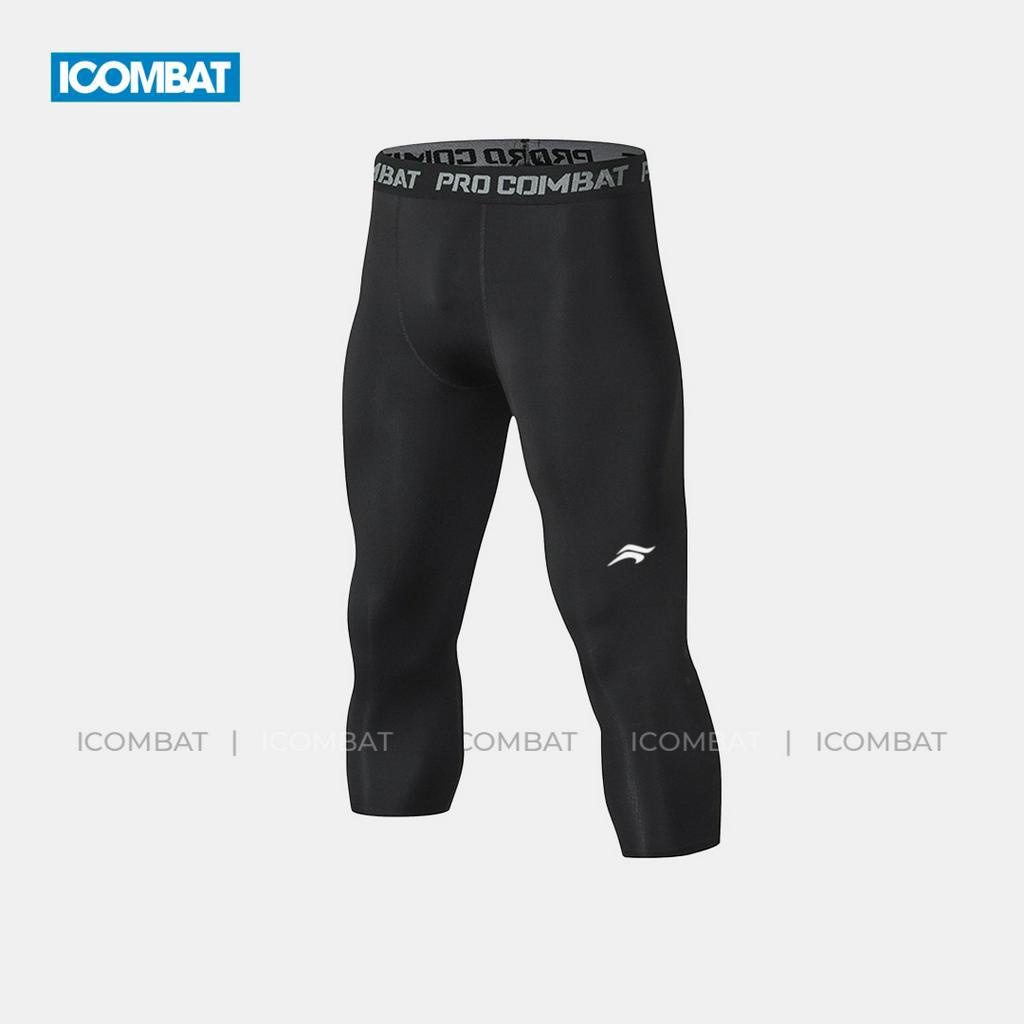 Quần legging lửng iCombat Coolmax® ¾ quần thể thao nam Pro combat ngắn 3/4