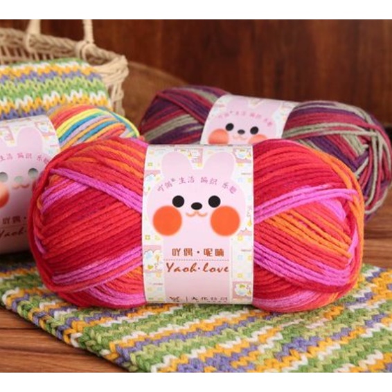 (100gr) - LEN YAOH LOVE WOOL - LEN LOANG SỢI THỰC VẬT MỀM MỊN - THÍCH HỢP ĐAN KHĂN NÓN