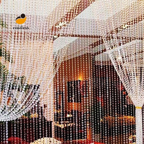30m Dây Hạt Nhựa Trong Suốt Trang Trí rèm cửa sổ