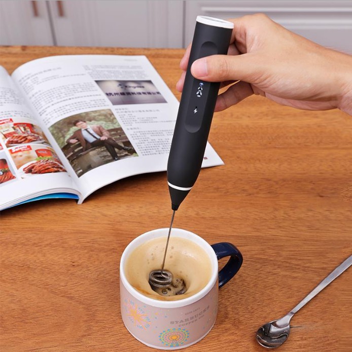 Máy tạo bọt cafe, đanh trứng mini cầm tay SẠC USB- Máy đánh trứng Cầm Tay 3 Tốc Độ Sử Dụng Pin Sạc Cao Cấp SOKANY