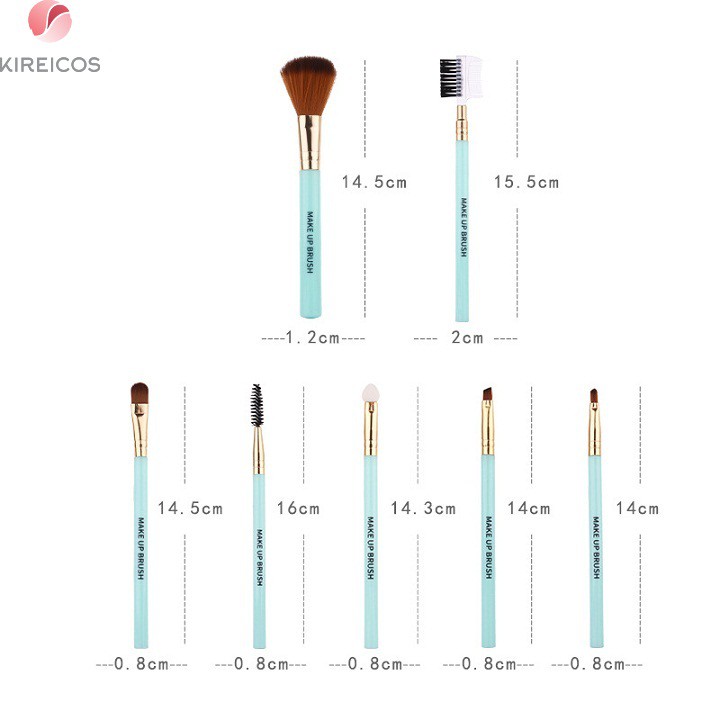Bộ cọ trang điểm 7 cây tiện lợi cán dài Lameila L0943