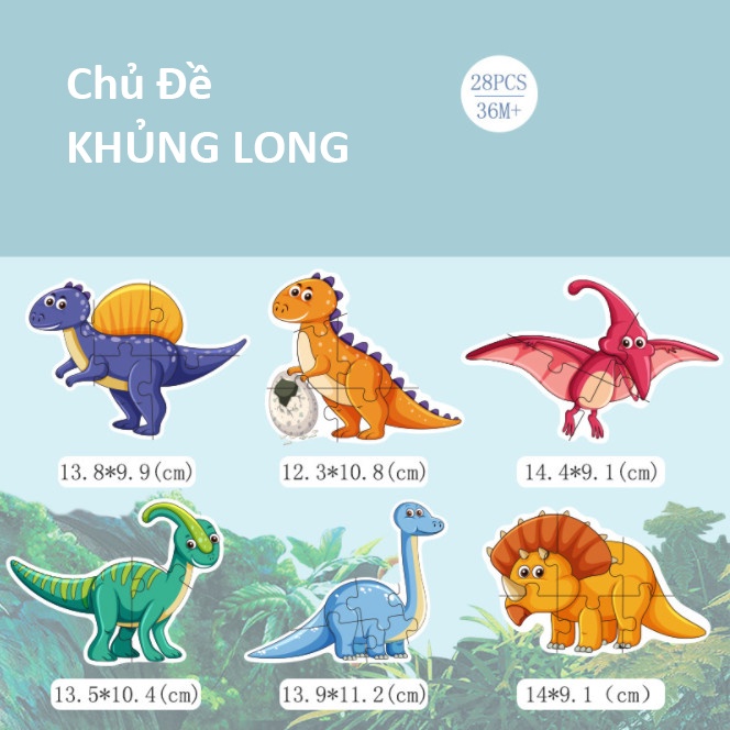 Đồ chơi ghép hình cho bé lắp ráp con vật và phương tiện giao thông Đồ chơi giáo dục Bapkids