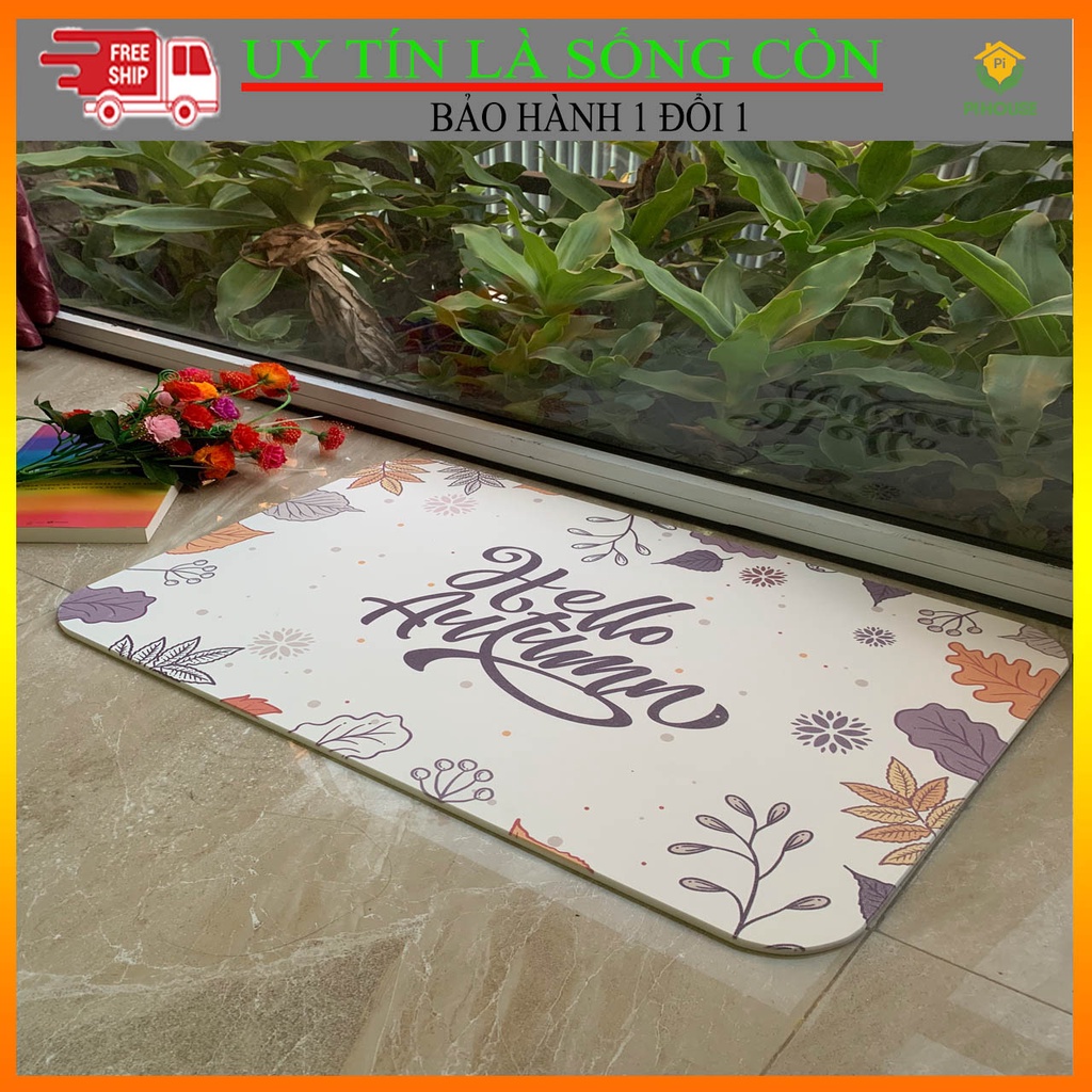 [ĐẸP-RẺ-XỊN] Thảm đá chùi chân cao cấp, siêu thấm, chống trượt, đa dạng mẫu mã