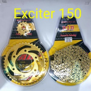 Bộ Sên nhông dĩa , xích tải vàng dành cho dòng xe Exciter 150 DID vỹ