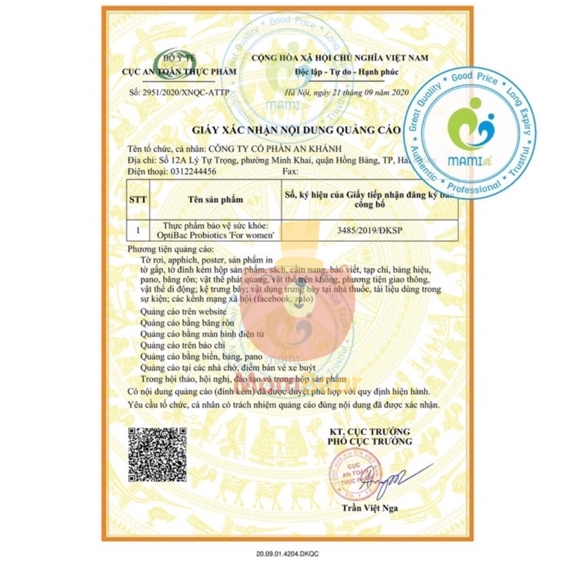 Men Vi Sinh Optibac Tím Probiotics For Women, UK 30 viên