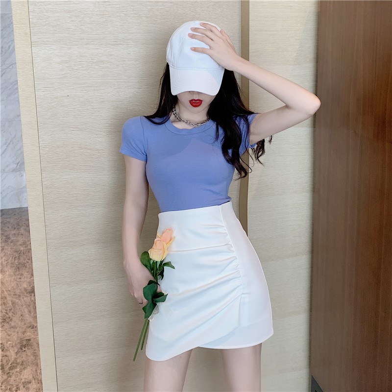 Xiaozhainv Chân Váy Lưng Cao Xẻ Tà Thời Trang Hàn Quốc Cho Nữ | BigBuy360 - bigbuy360.vn