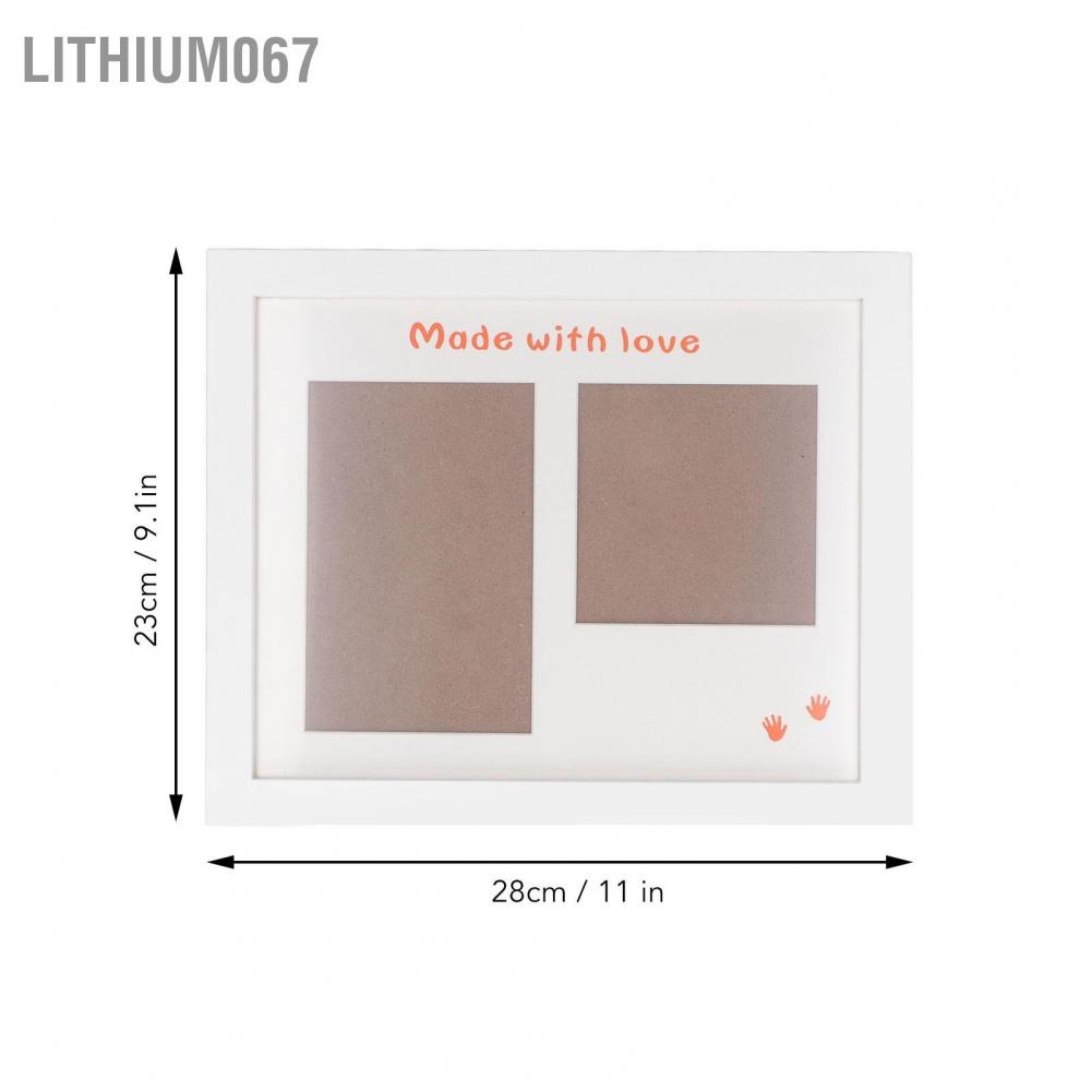 Lithium067 Bộ công cụ tạo dấu chân cho trẻ sơ sinh Khung ảnh Mực đen lưu giữ