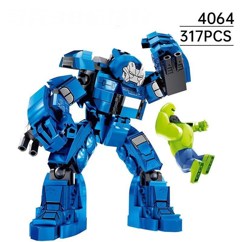 Bộ xếp hình lego lắp ghép IRONMAN HULKBUSTER 4062 4063 4064 4065 lôgo Hammerhead Siêu Robot Hulk Buster người sắt