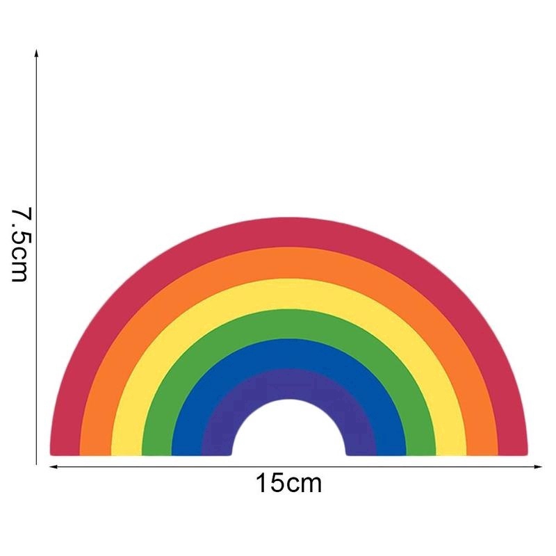 Miếng Dán Hình Lá Cờ Cầu Vồng L0q3 Dành Cho Xe Hơi