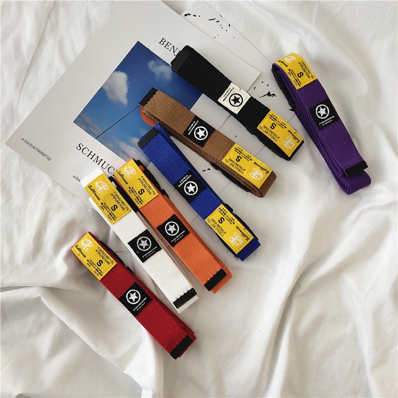 Thắt Lưng Vải Canvas Khóa Nhựa Thời Trang Hàn Quốc 22559