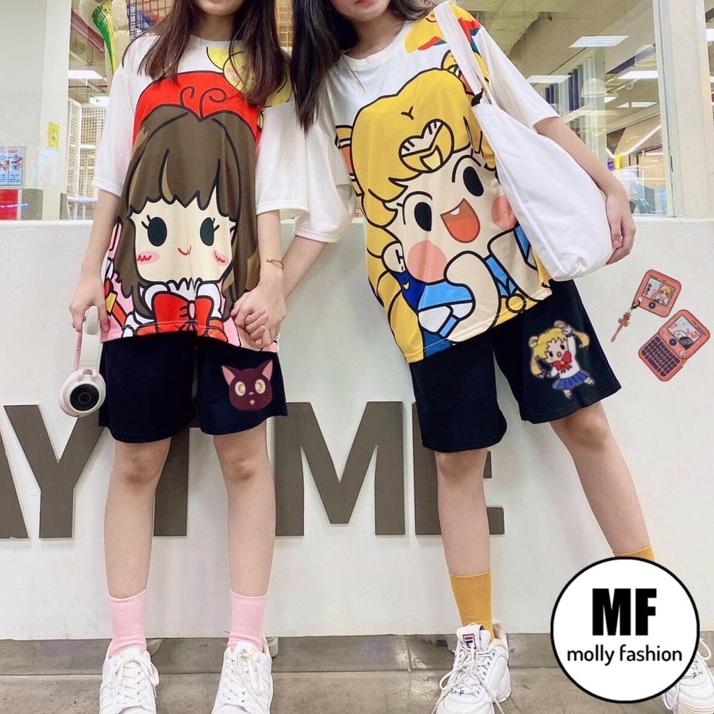 Set đồ bộ hoạt hình ❤️ Bộ mặc nhà Cartoon SAILO MOON form rộng Freesize Molly Fashion