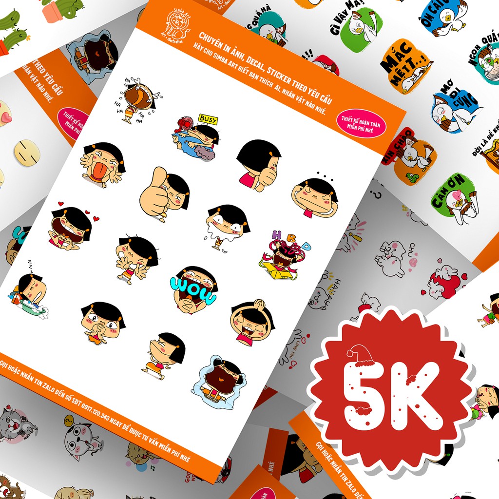 [SIÊU CUTE - 5K] Sticker Nhãn Dán Trang Trí Nhật Ký Kế Hoạch EMOJI FACEBOOK | Nhiều mẫu