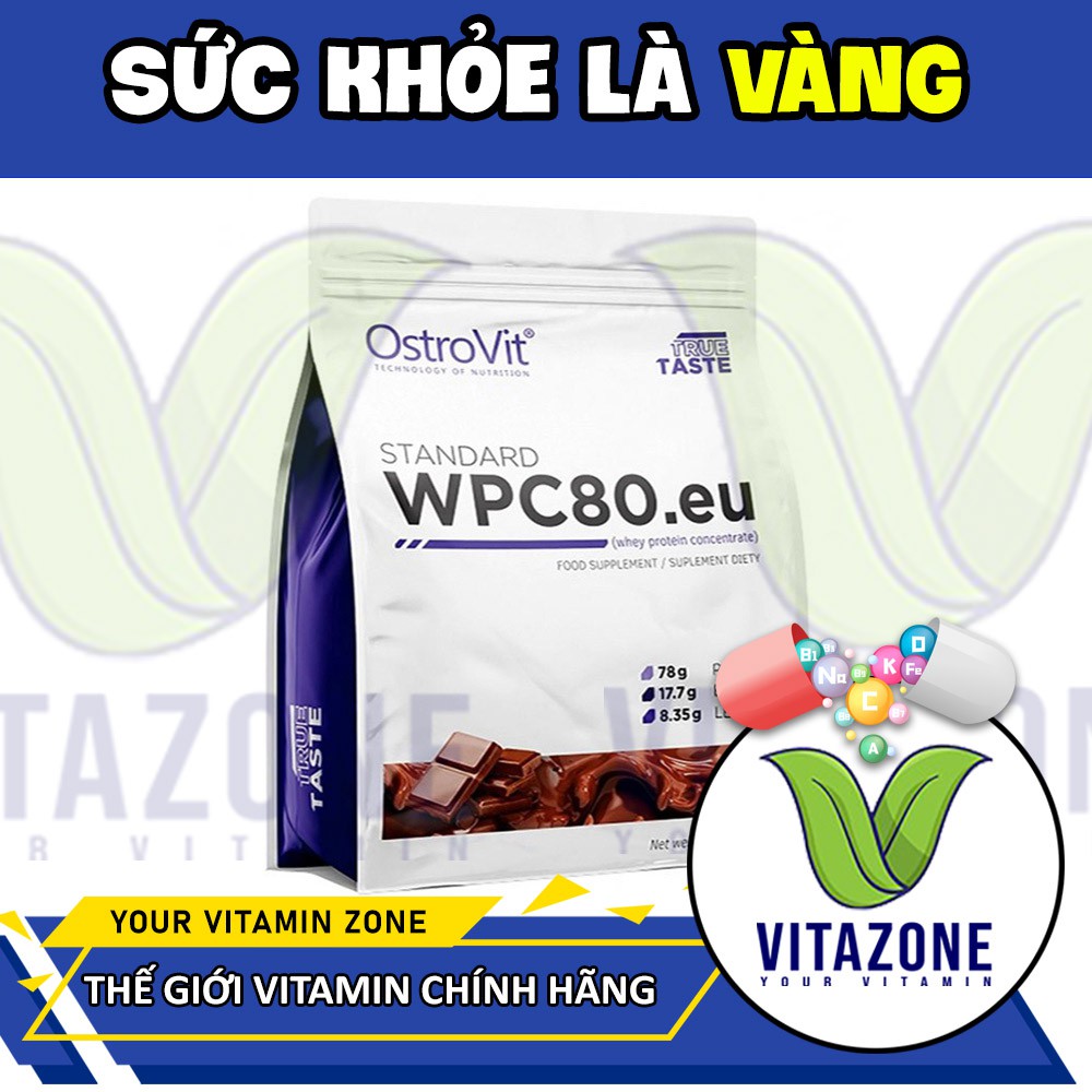 Ostrovit Standard WPC80 - Sữa whey protein hỗ trợ tăng cơ bắp giá sinh viên (2.3kg)