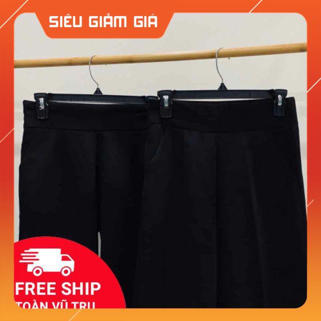 Quần ống rộng lưng cao nữ (Ảnh thật)