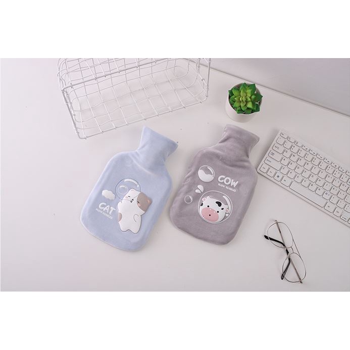 Túi chườm nóng lạnh đa năng giúp giảm đau bụng kinh họa tiết dễ thương 1000ml