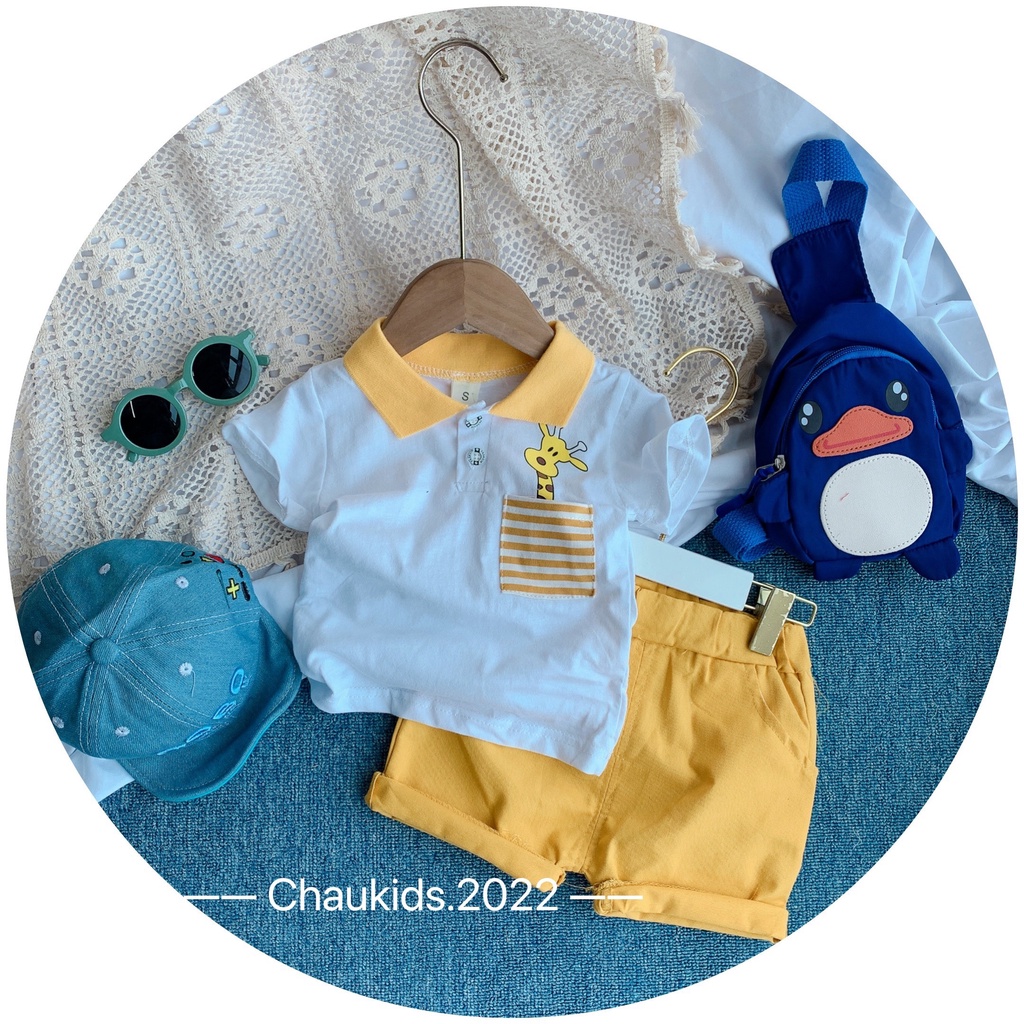 SALE BỘ CỘC TAY ÁO COTON TÀU QUẦN KAKI SIÊU MỀM MỊN CHO BÉ TRAI(SHUOU)